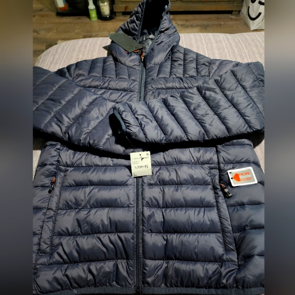 HAWKE & CO Mens Quilted Lightweight Packable Featherless Performance Jacket SM